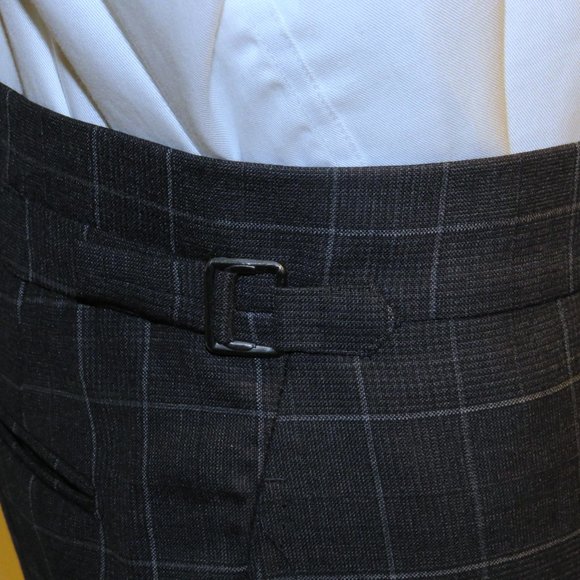 Tom Ford Fit Y O'Connor Current Gray Plaid Peak Lapel Two Button Suit 44R - Picture 14 of 16